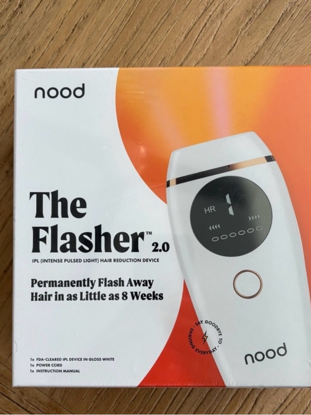 nood The Flasher 2.0 IPL Hair Removal Device - Gloss White